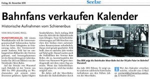 Bahnfans verkaufen Kalender